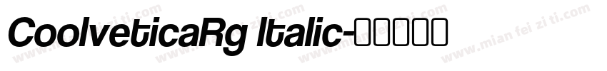 CoolveticaRg ltalic字体转换